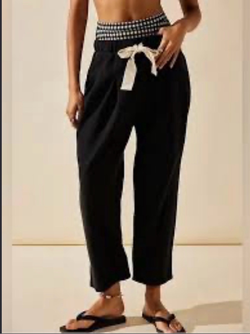 2 for $30 sale: Free People Beach "Day Tripper" Ribbed Pleated Drawstring Pants